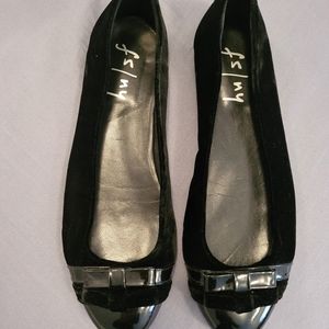 French Sole FS/NY Black Velvet Ballet Flats 9.5